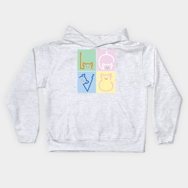 Just a Girl who love Pig! Kids Hoodie by V-Rie